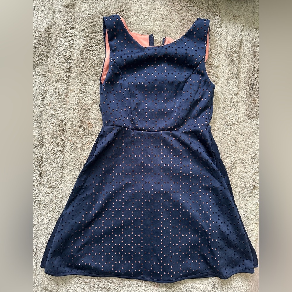 EUC Honey and Rosie Blue and Pink Mini Dress
